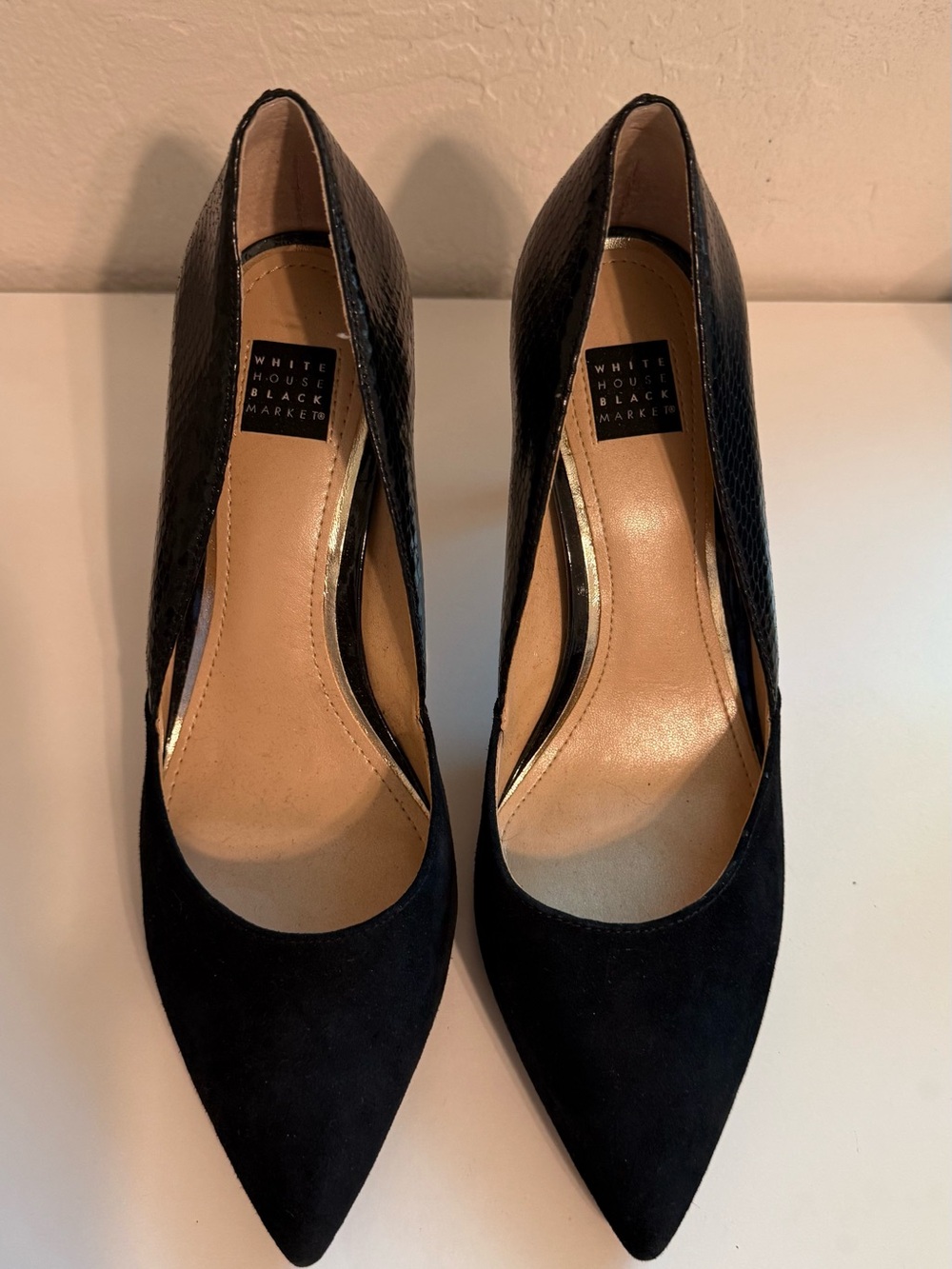 White House Black Market Black Pointed Toe Pumps